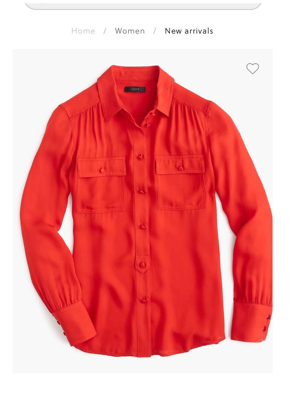 J. Crew Silk Blythe Button-Up Shirt Size 4